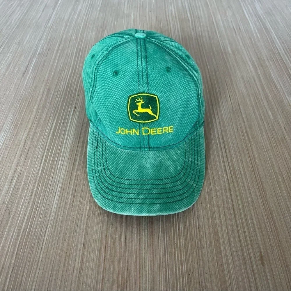 John Deere Green Logo Baseball Hat - Picture 2 of 9